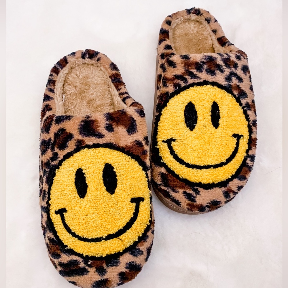 Leopard smiley slippers!